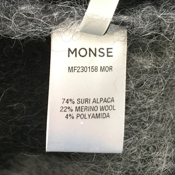 MONSE size L sold out alpaca zebra stripped long coat - Picture 6 of 7